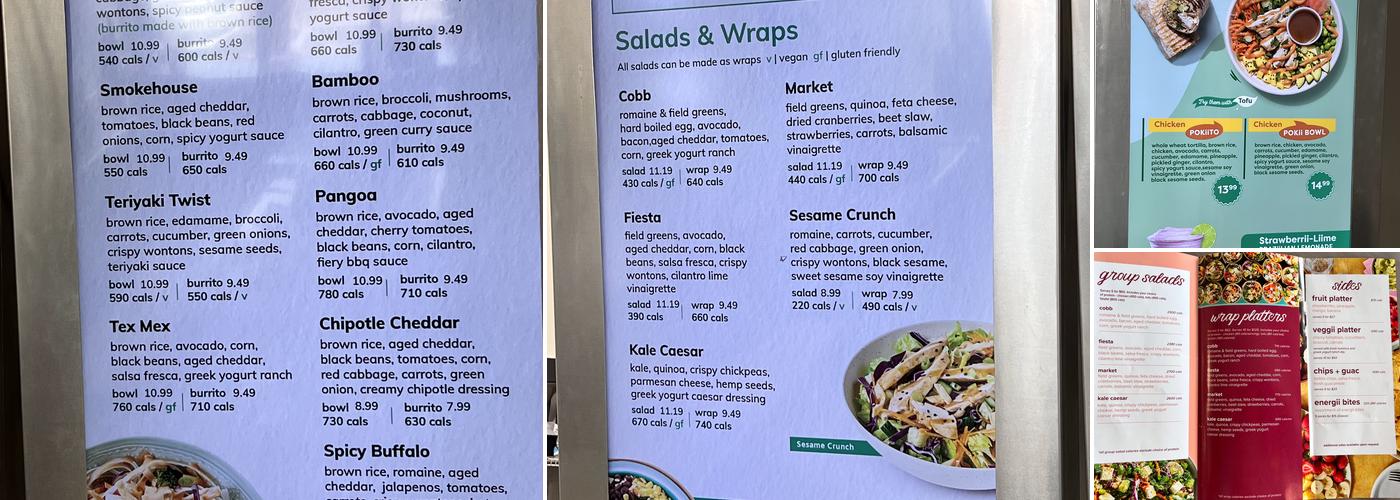 Freshii Menu