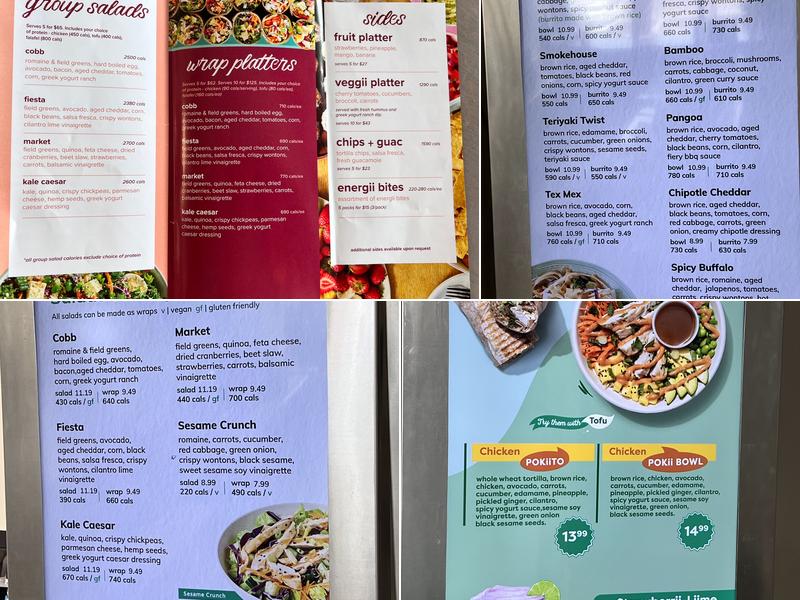 Freshii Menu