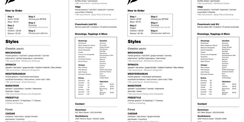 FRESHJUNKIE :: Perkins Menu