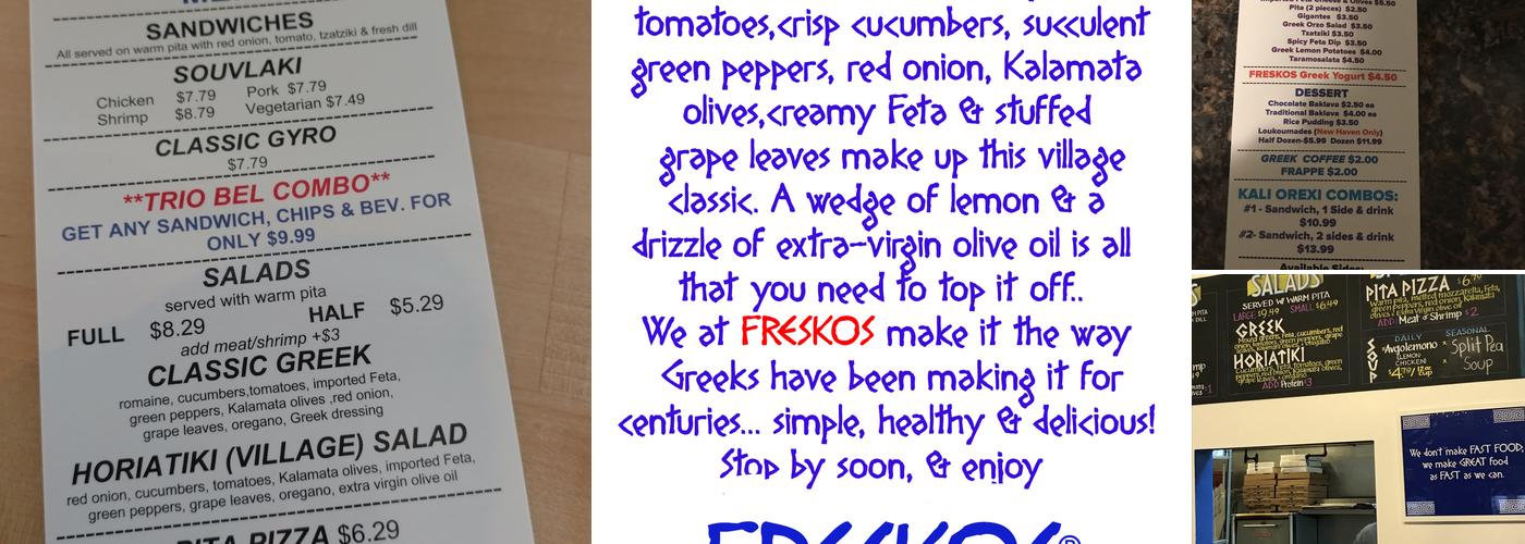 FRESKOS Menu