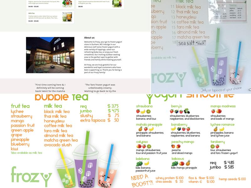 Frozy Menu