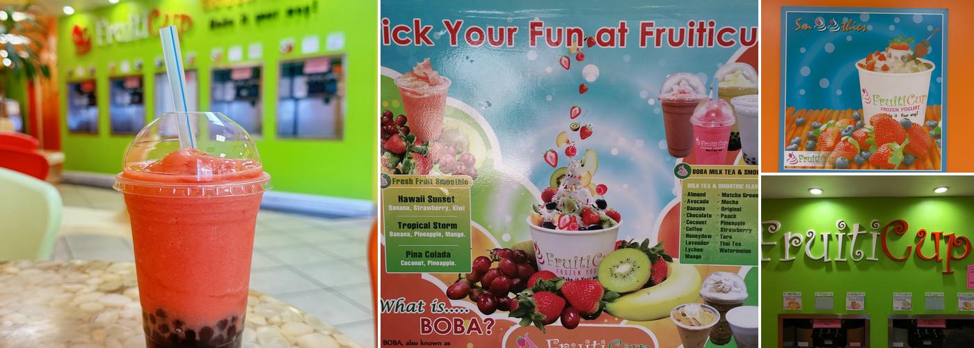 Fruiticup Frozen Yogurt Menu