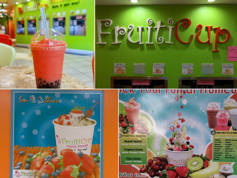 Fruiticup Frozen Yogurt Menu