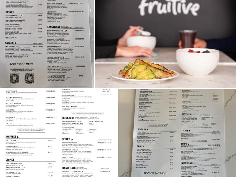 Fruitive Menu