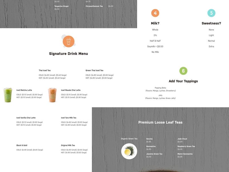 Fuku Tea Menu