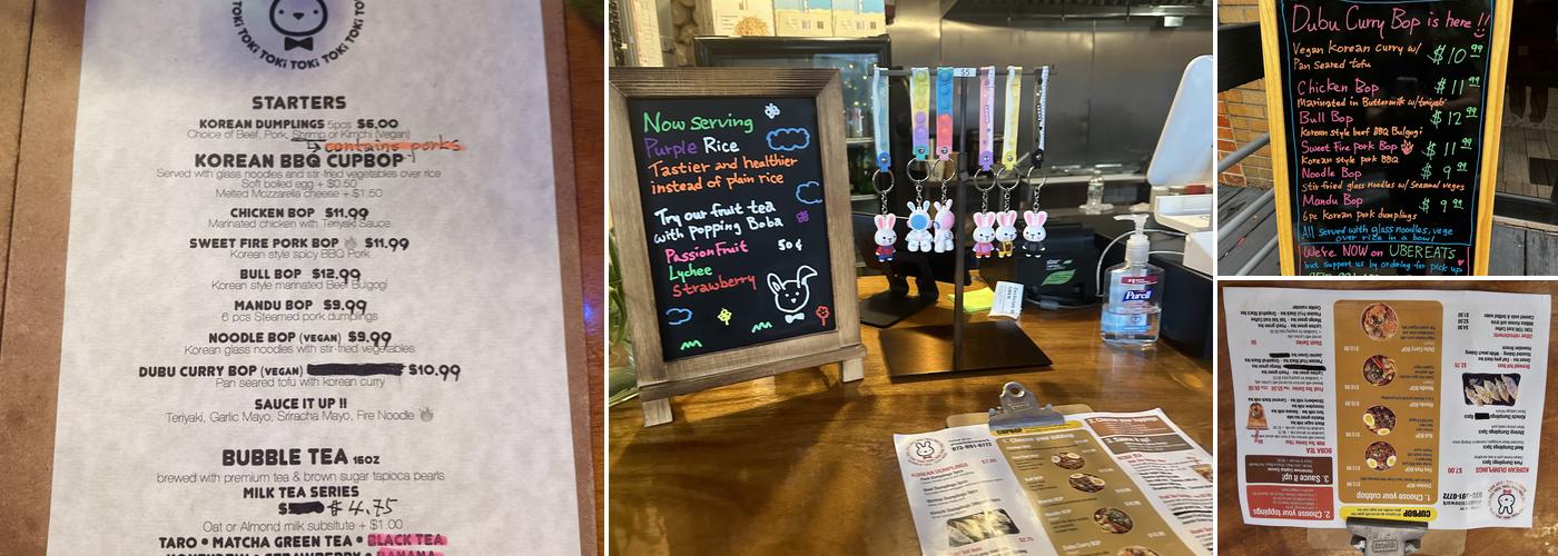 TOKi TOKi Menu