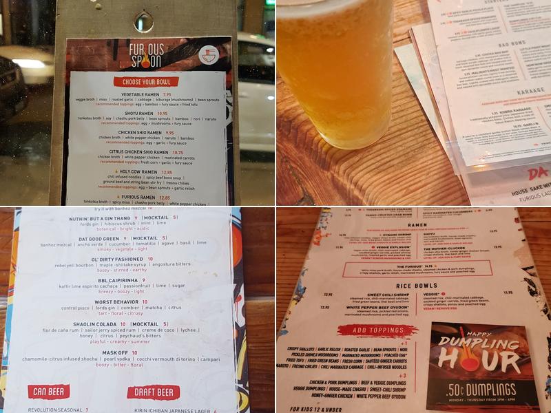 Furious Spoon Logan Square Menu
