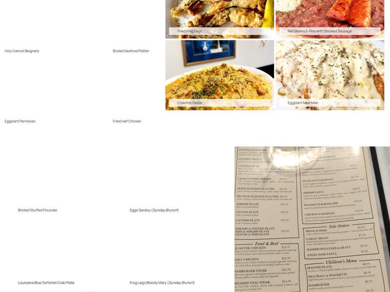 Fury's Restaurant Menu