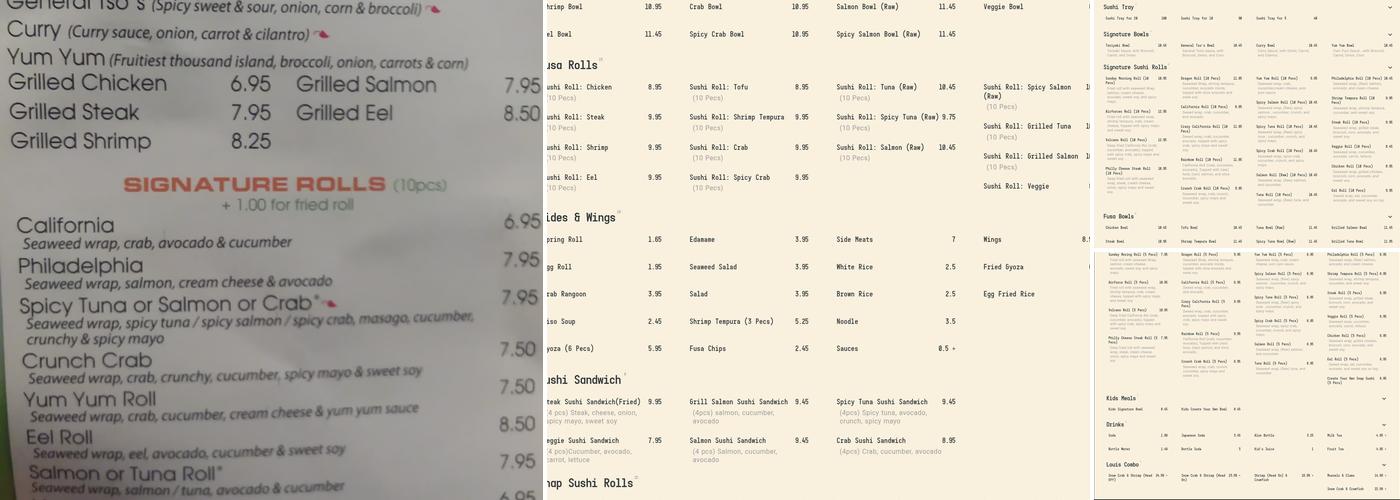 Fusabowl Menu