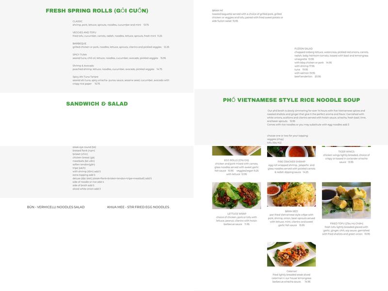 Fuzion Five Menu