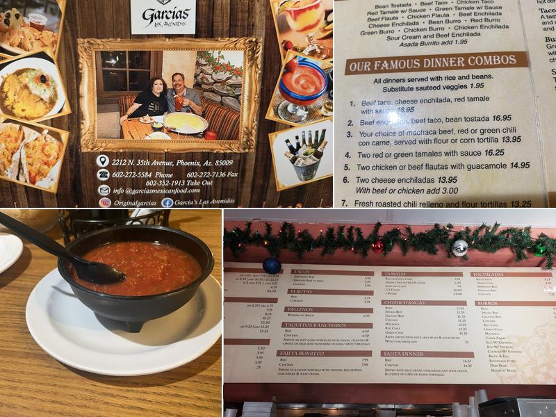 Garcia's Las Avenidas Menu