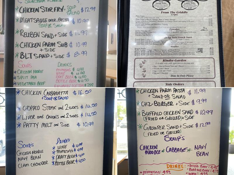 Garden Grille Cafe Menu