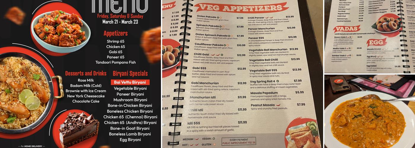 Garnish Indian Fusion Cuisine Menu