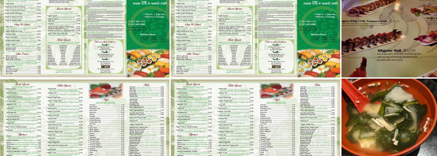 Genki Ya - Boston Menu
