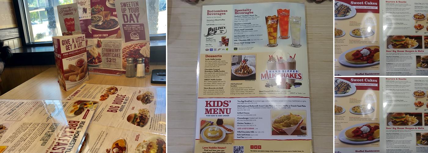 Huddle House Menu