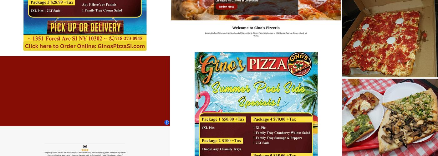 Gino's Menu