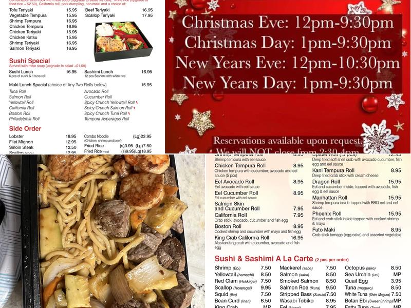 Ginza Steak house &sushi bar Menu