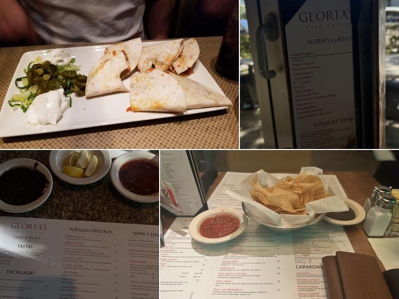 Gloria's Latin Cuisine Menu