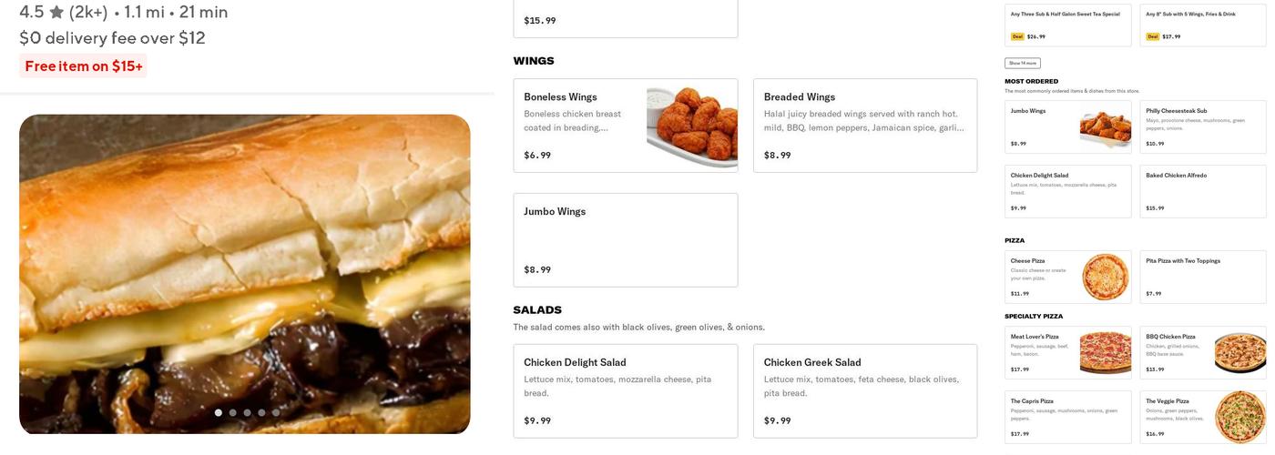 Golden Pizza & Subs Menu