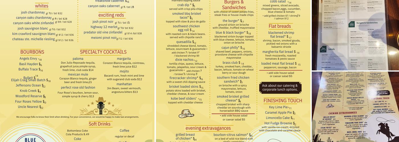 BLUE DIXIE KITCHEN Menu