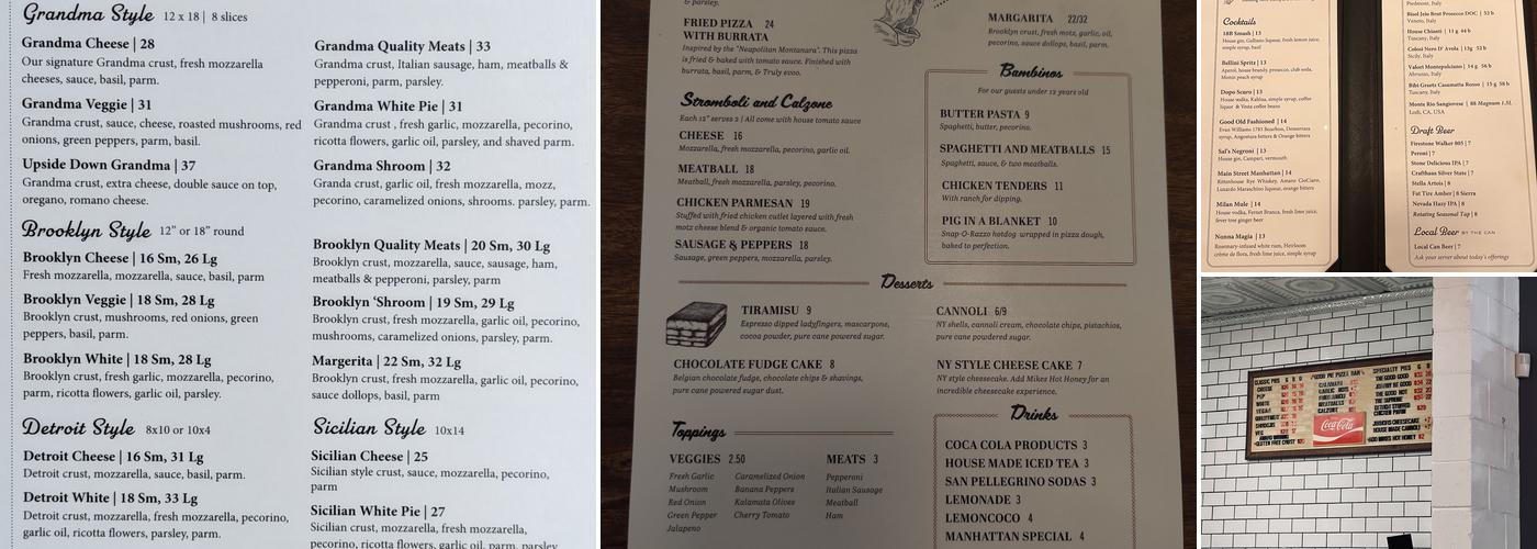 Good Pie Menu