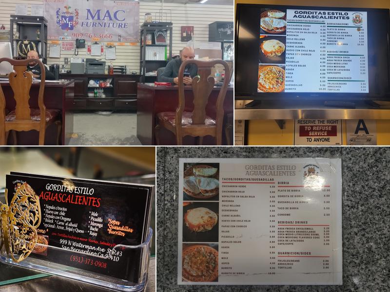 Gorditas Estilo Aguascalientes Menu