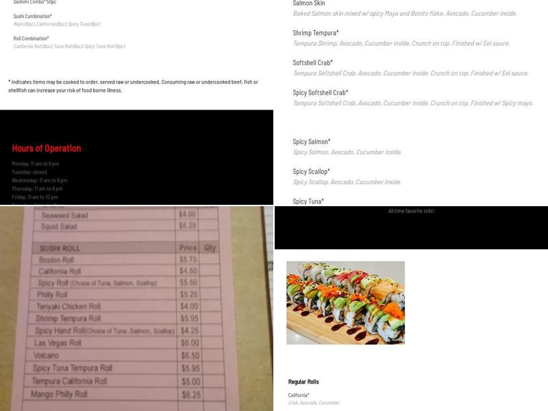 Got Sushi? Menu