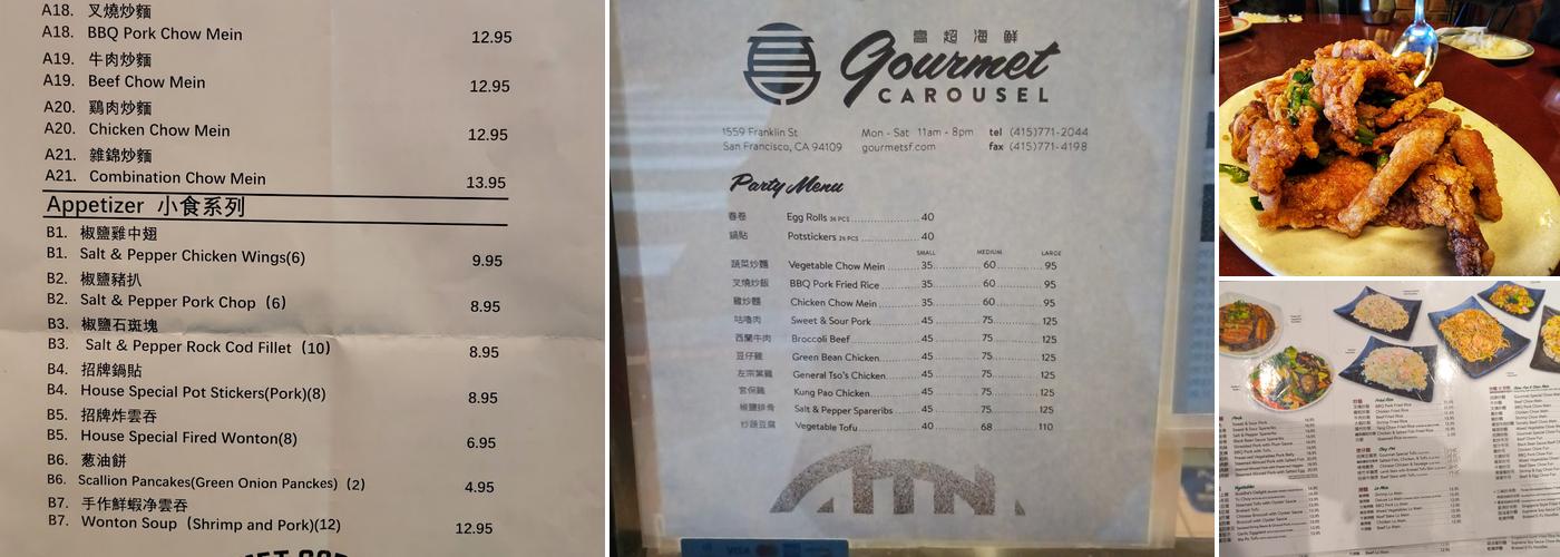 Gourmet Carousel Menu