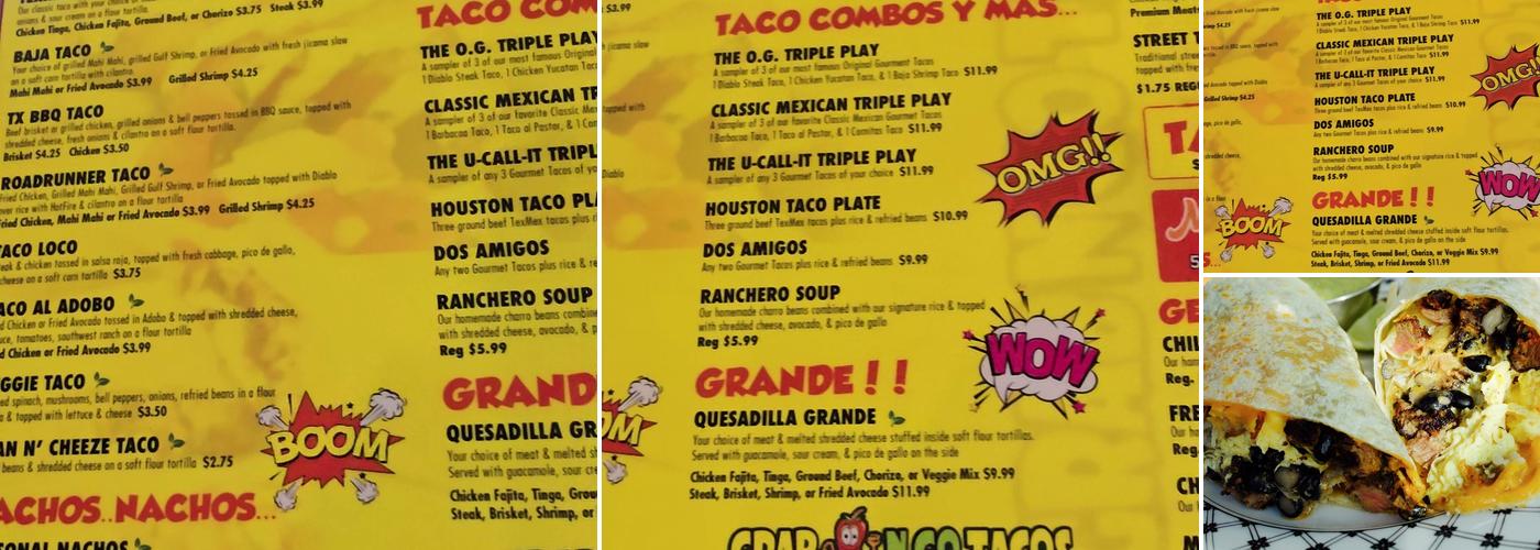 Grab N Go Tacos - Spring Menu