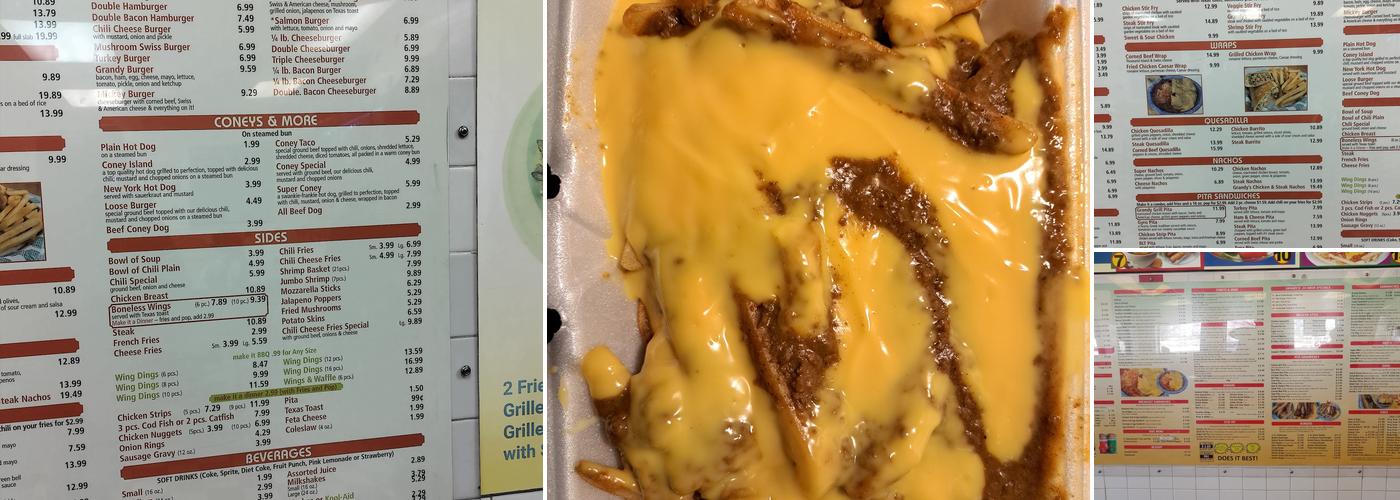 Grandy's Coney Island Menu