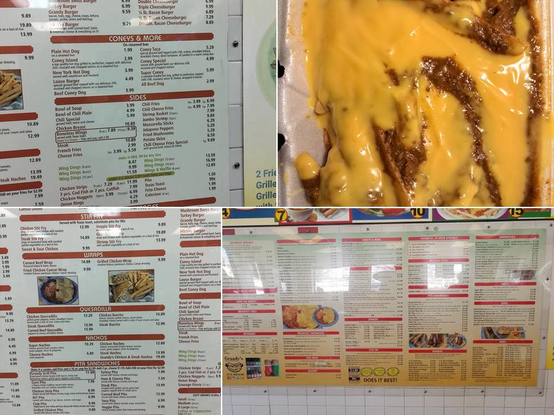 Grandy's Coney Island Menu