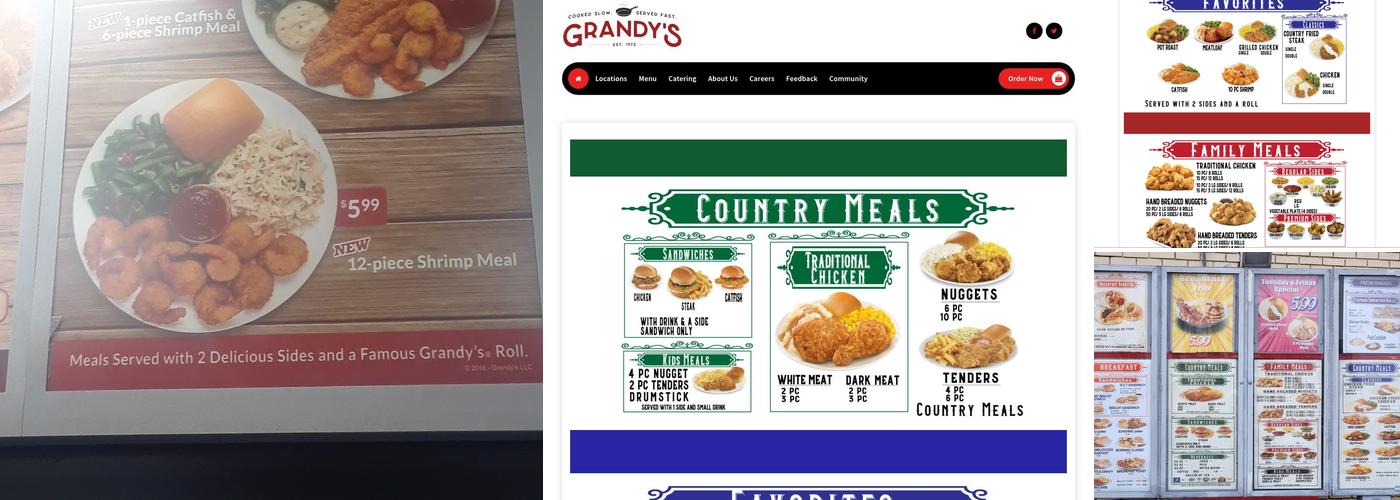Grandy's Menu
