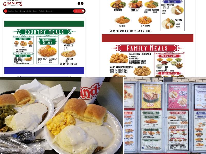 Grandy's Menu