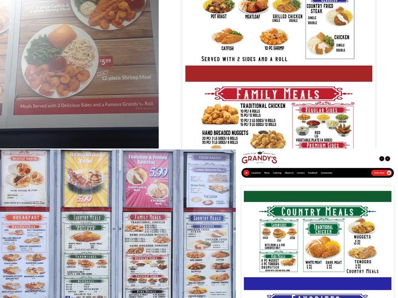 Grandy's Menu