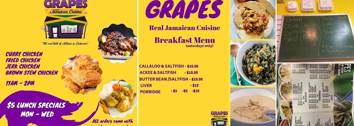 Grapes Jamaican Cuisine Menu