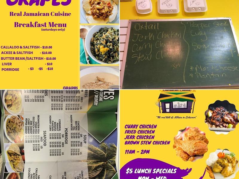 Grapes Jamaican Cuisine Menu