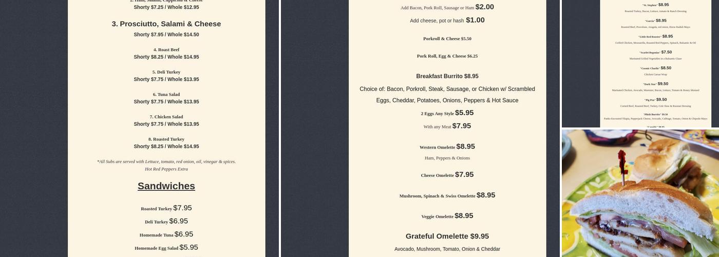 Grateful Deli Menu