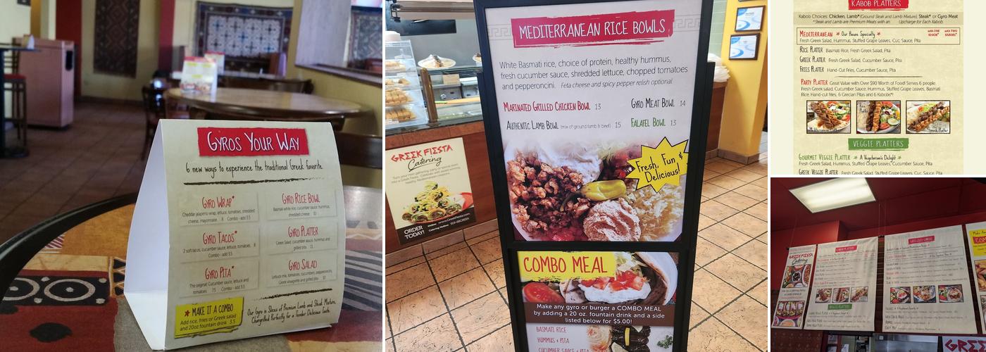 Greek Fiesta at Brier Creek, Raleigh Menu