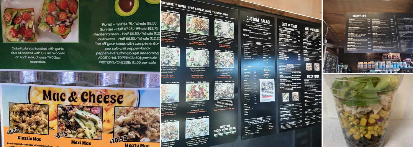 Greens on Your Way Menu