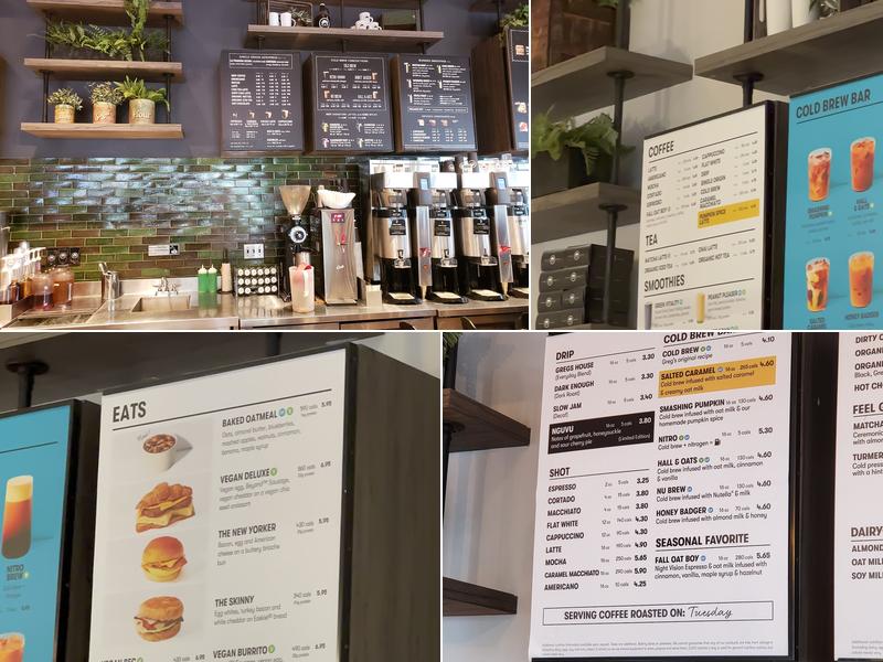 Gregorys Coffee Menu