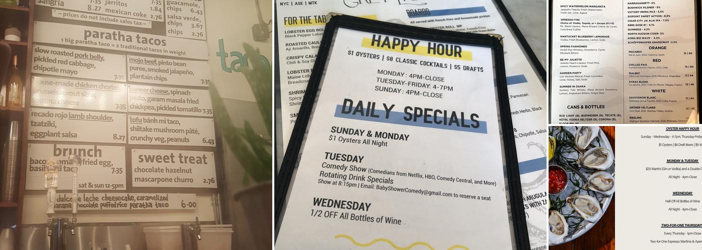 Grey Lady Menu