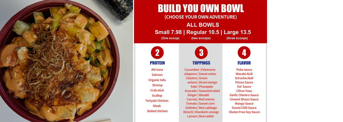 Grey Whale Poke Bowl Menu