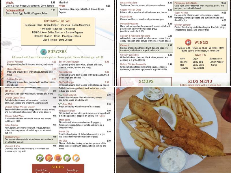 Gridiron Sports Bar Menu