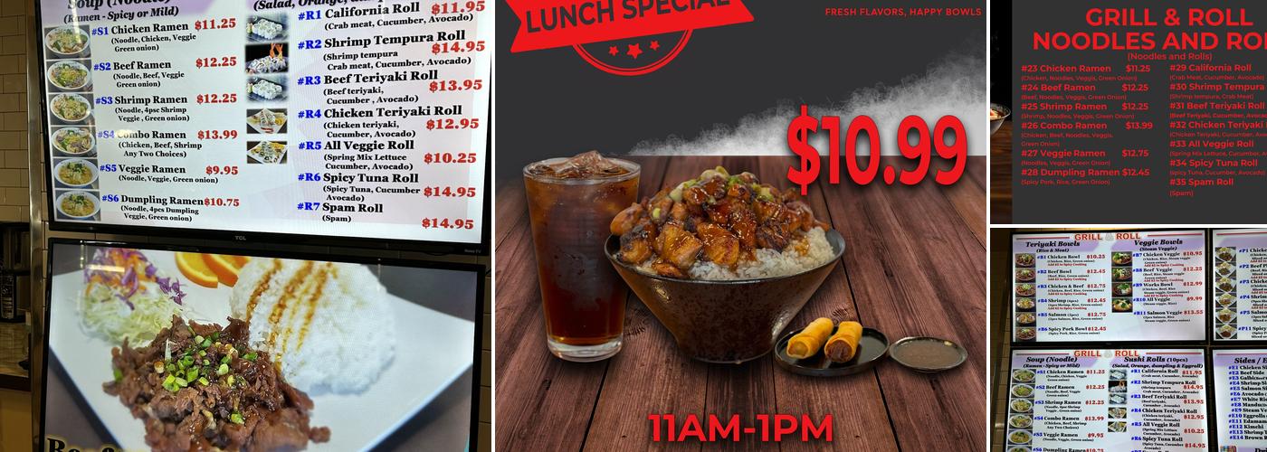 Grill & Roll Menu