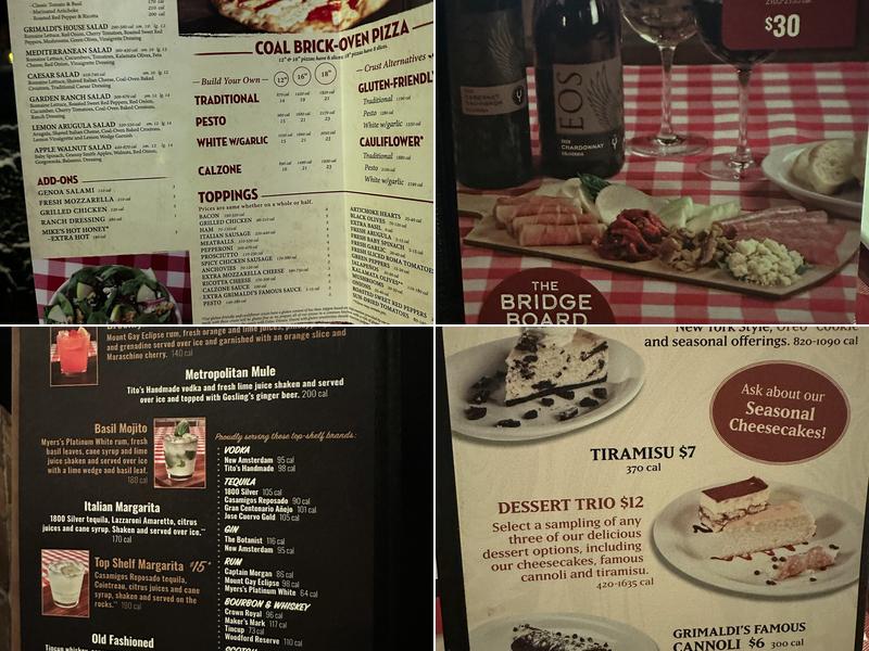 Grimaldi's Pizzeria Menu