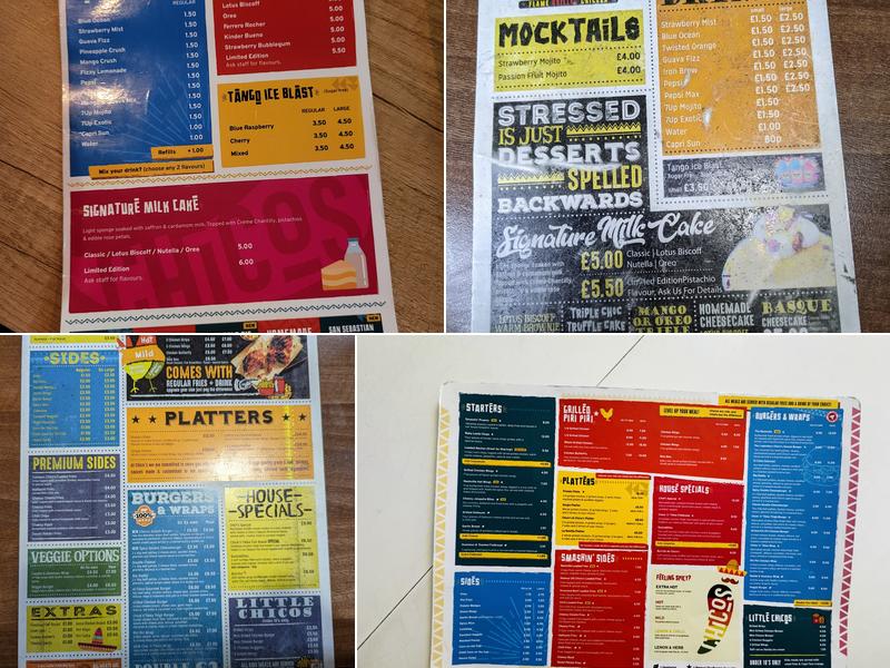 Chico’s Flame Grilled Chicken Menu