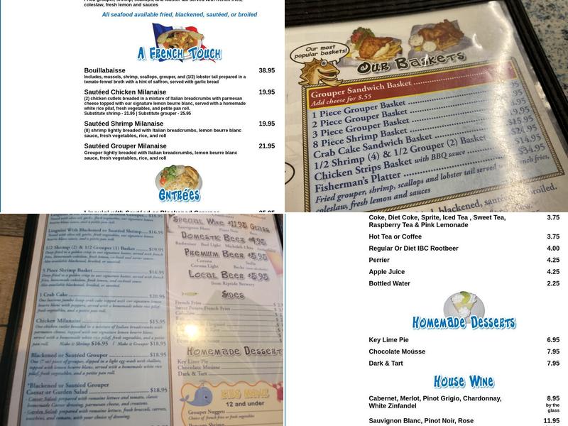 Grouper & Chips Menu