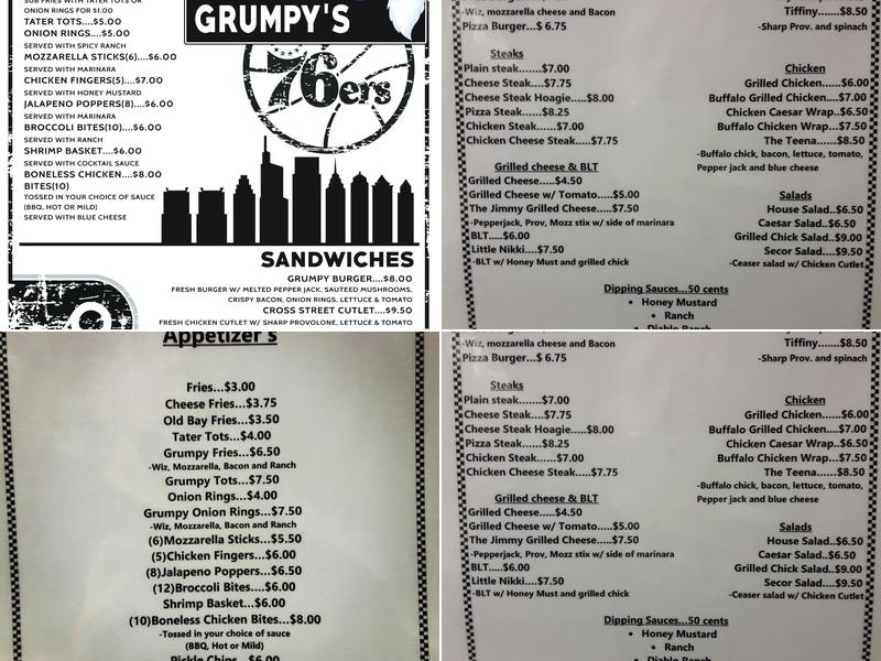 Grumpy's Tavern Menu