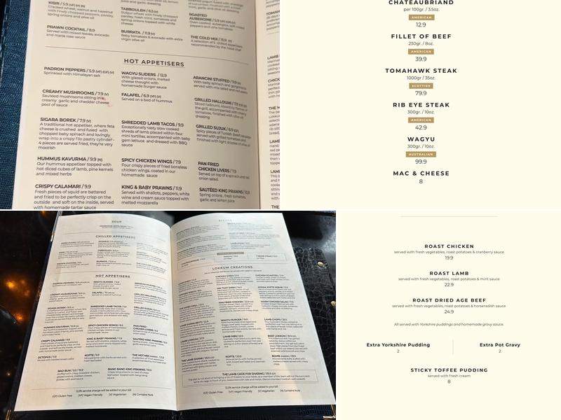 Lokkum Bar & Grill Menu