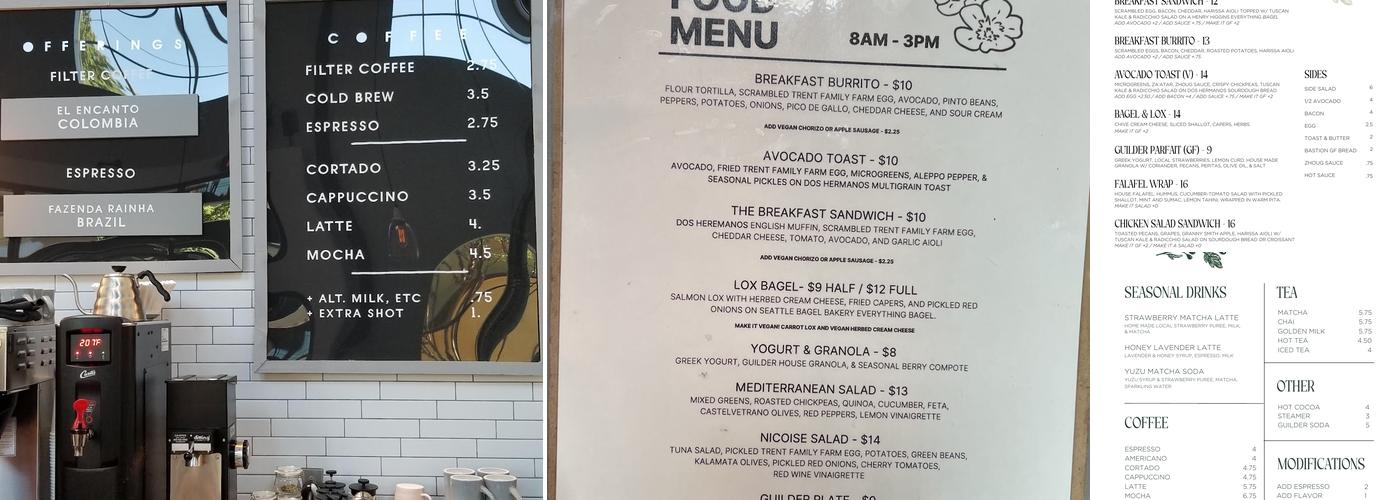 Guilder Menu